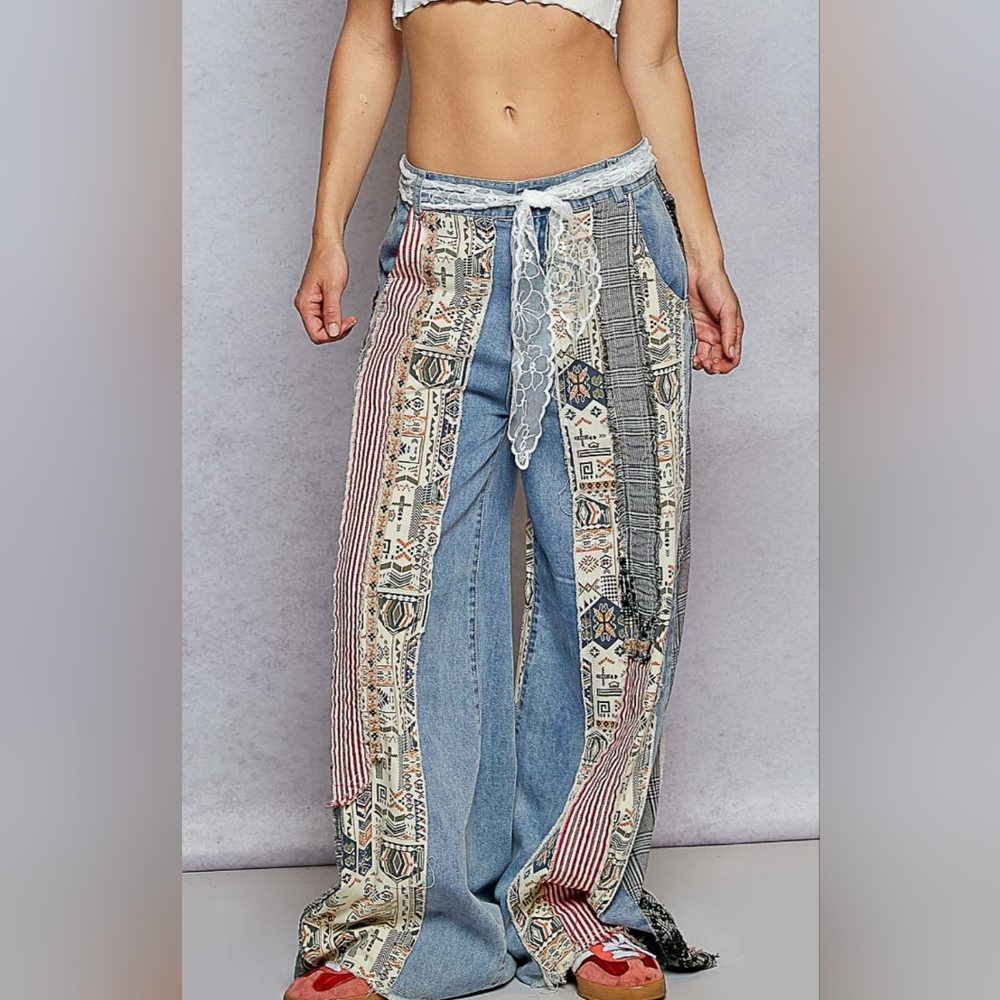 POL Multicolor Wide Leg Pants